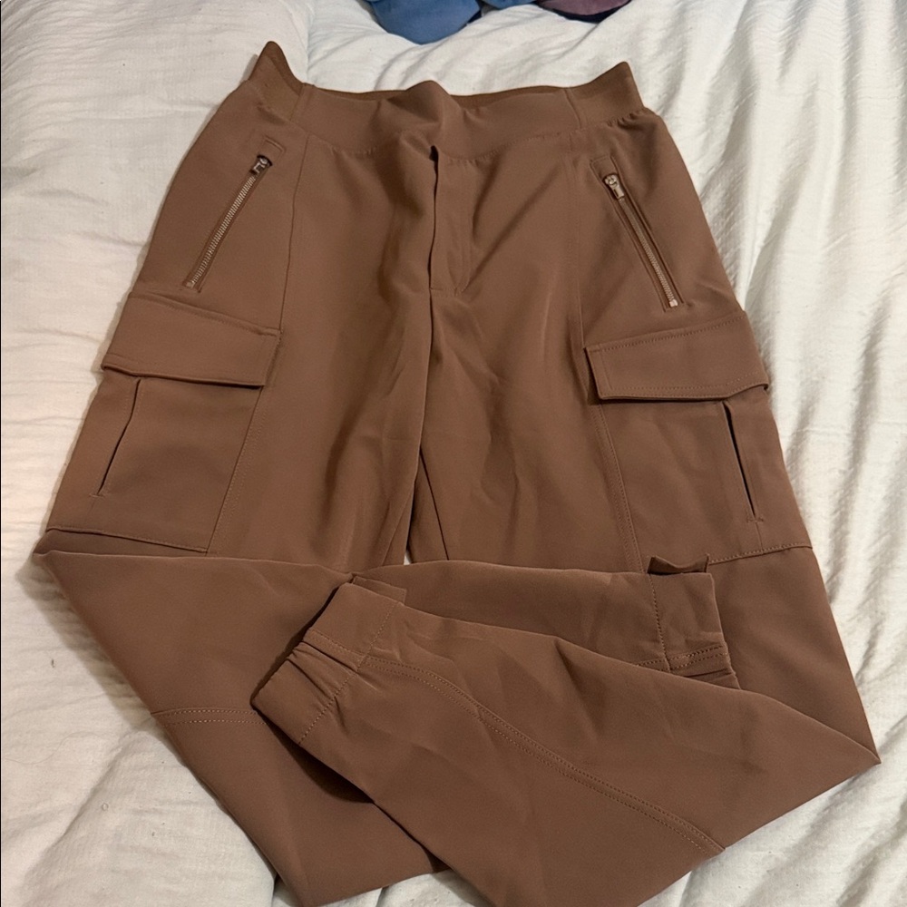 Athleta Women's Brown Cargo Jogger Pants - Picture 2 of 4